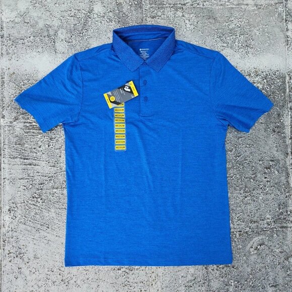 Members Mark Performance Men Polo T Shirt Short Sleeve Casual Shirt Size M NWT - Picture 1 of 7